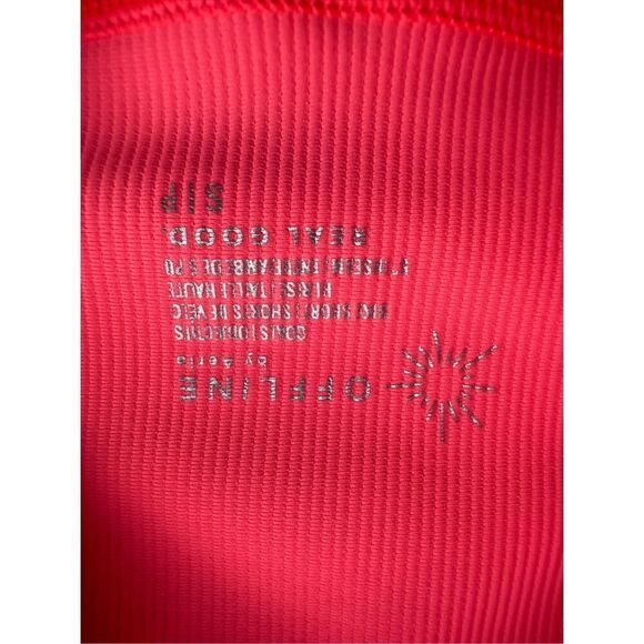 OFFLINE By Aerie Goals Rib 5" Bike Short In Tropadelic Pink Size S - Picture 6 of 10